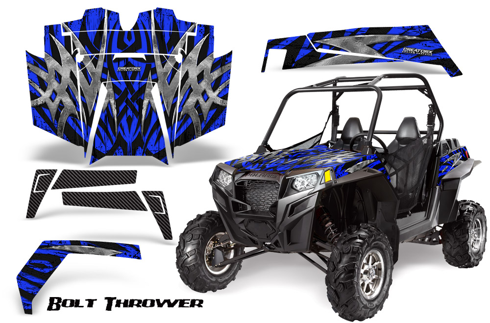 RZR 900 2011 Graphics Kit Bolt Thrower Blue